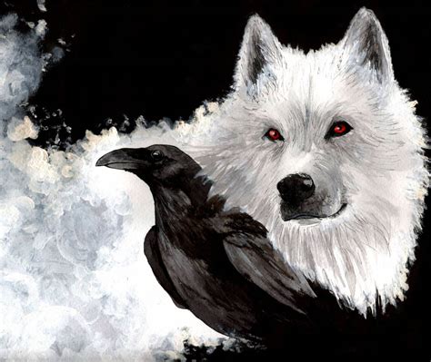 Crow and wolf - Corvids are unable to tear open a body, only remove the eyes, so the wolf is there to open the body up, eat its fill, and the birds get more nourishment. Check under dependence heading, anonumus. They work together to achieve a goal. Basically, the raven can find food from on high and the wolf will open up the carcass. 